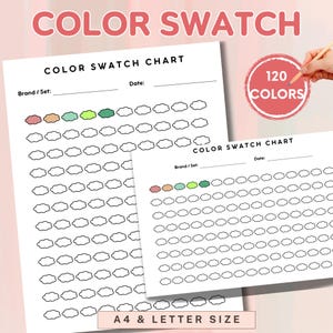 Color Swatch, Color Swatch Cards, Color Swatch Test, Blank color card, Printable Swatch Card, template, DIY, Marker Swatch, PDF, Cozy Swatch