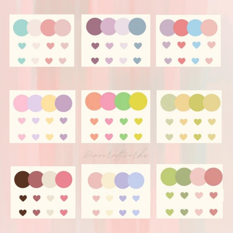 Printable Color Swatch Card Template: 120 Colors (PDF) - Etsy
