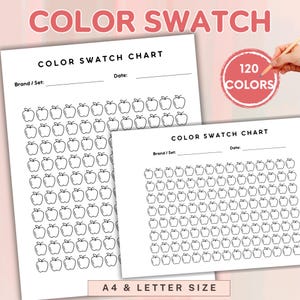 Color Swatch, Color Swatch Cards, Color Swatch Test, Blank color card, Printable Swatch Card, template, DIY, Marker Swatch, PDF, Cozy Swatch