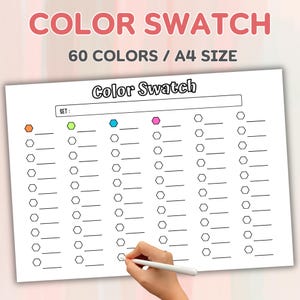 Color Swatch, Color Swatch Cards, Color Swatch Test, Blank color card, Printable Swatch Card, template, DIY, Marker Swatch, PDF, Cozy Swatch