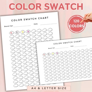 Color Swatch, Color Swatch Cards, Color Swatch Test, Blank color card, Printable Swatch Card, template, DIY, Marker Swatch, PDF, Cozy Swatch