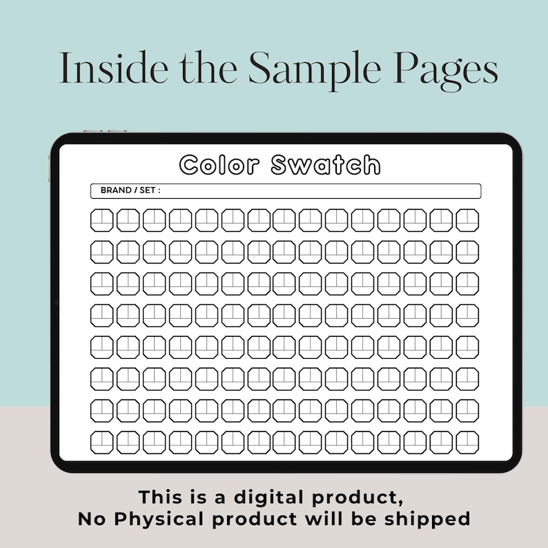 Printable Color Swatch Chart: 120 Marker Colors (PDF & PNG Download) - Etsy