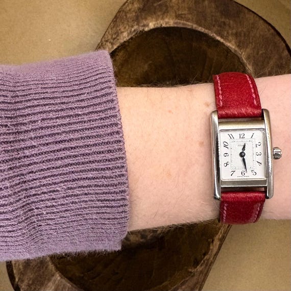 Vintage Coach Rectangular Wristwatch — Stainless … - image 3