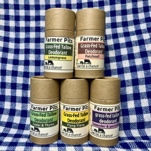 Natural Deodorant in Plastic free tube | Aluminum Free | Baking Soda Free | Made with grass-fed tallow