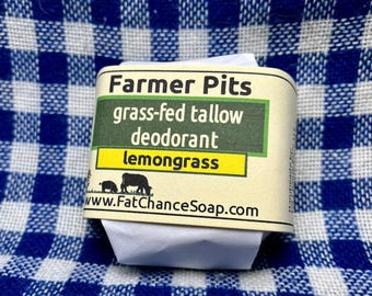 Natural Deodorant Bar | Aluminum Free | Baking Soda Free | Made with grass-fed tallow