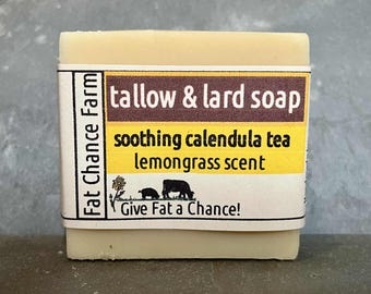 Sapone alla calendula, sego e strutto, profumo di citronella (113 g)