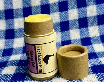Goose Fat Lip Balm - with Vermont beeswax and essential oils