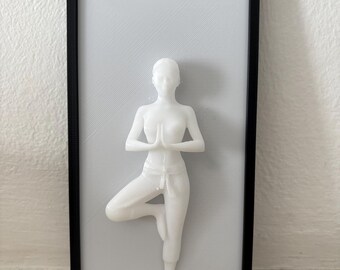 Woman in yoga position
