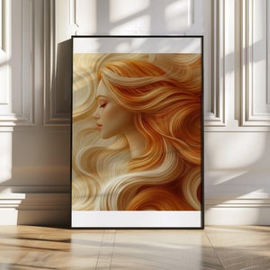Beautiful Abstract Woman Wall Art, Modern Female Portrait, Vibrant Colourful Wall Print, Unique Home Décor, Gift