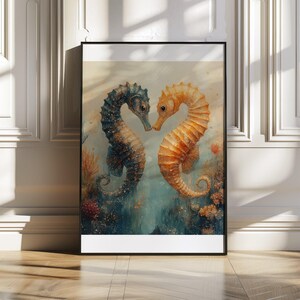 Seahorse Wall Art, Ocean Animal Print, Underwater Home Décor, Beach House Wall Art, Coastal Wall Art, Marine Life Artwork, Sea Life Poster
