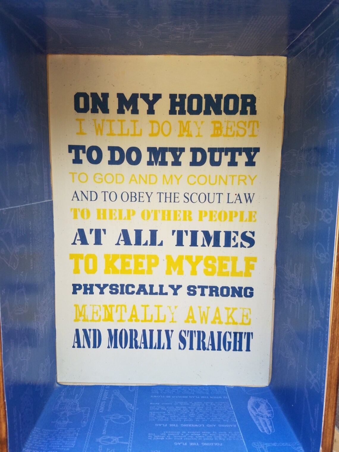 Eagle Scout handpainted present gift box personalized with Etsy