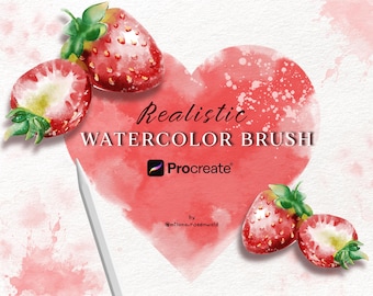 Realistic Watercolor Brushes for Procreate: Painting Kit (PDF)