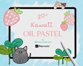 Realistic Oil Pastel Procreate Brushes: Digital Painting Kit (Digital Download)
