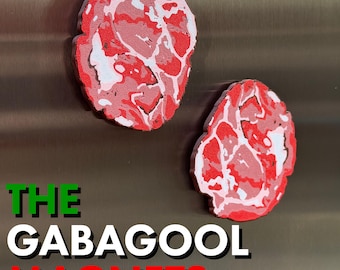Imanes para refrigerador GABAGOOL (paquete de 2) / Cocina divertida / Decoración de casillero / Lindo regalo de comida / Imán para refrigerador / Imán de comida / Superfan de Los Soprano