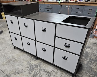 Almacenamiento de discos de vinilo, diseño/planos de consola tocadiscos estéreo