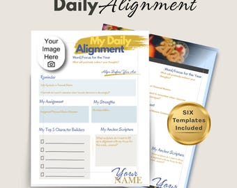 My Daily Alignment™ | Editable Faith-Based Purpose & Focus Template