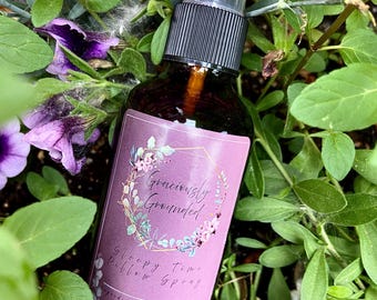 Spray de almohada de lavanda y jazmín: Spray calmante para la hora de dormir y la habitación / Bruma facial