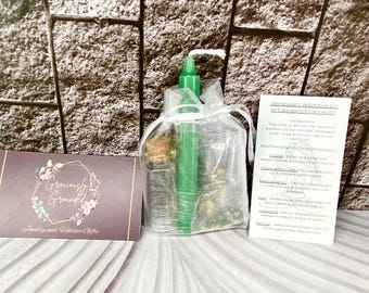 DIY Abundance Spell Jar Kit: Crystals, Herbs, and Candle - Manifestation Ritual
