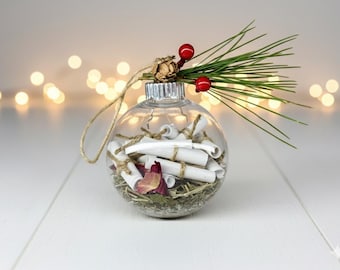 Adorno de Afirmaciones de Salud y Armonía - Adorno Navideño de Bienestar / 15 Afirmaciones / Regalo de Autocuidado Navideño / Decoración del Hogar