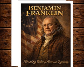 Benjamin Franklin Founding Father Patriotic American History Card