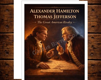 Alexander Hamilton vs Thomas Jefferson Greeting Card: American Rivalry History (2)