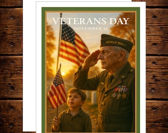 Veterans Day Tribute Card: Patriotic Remembrance Day Greeting