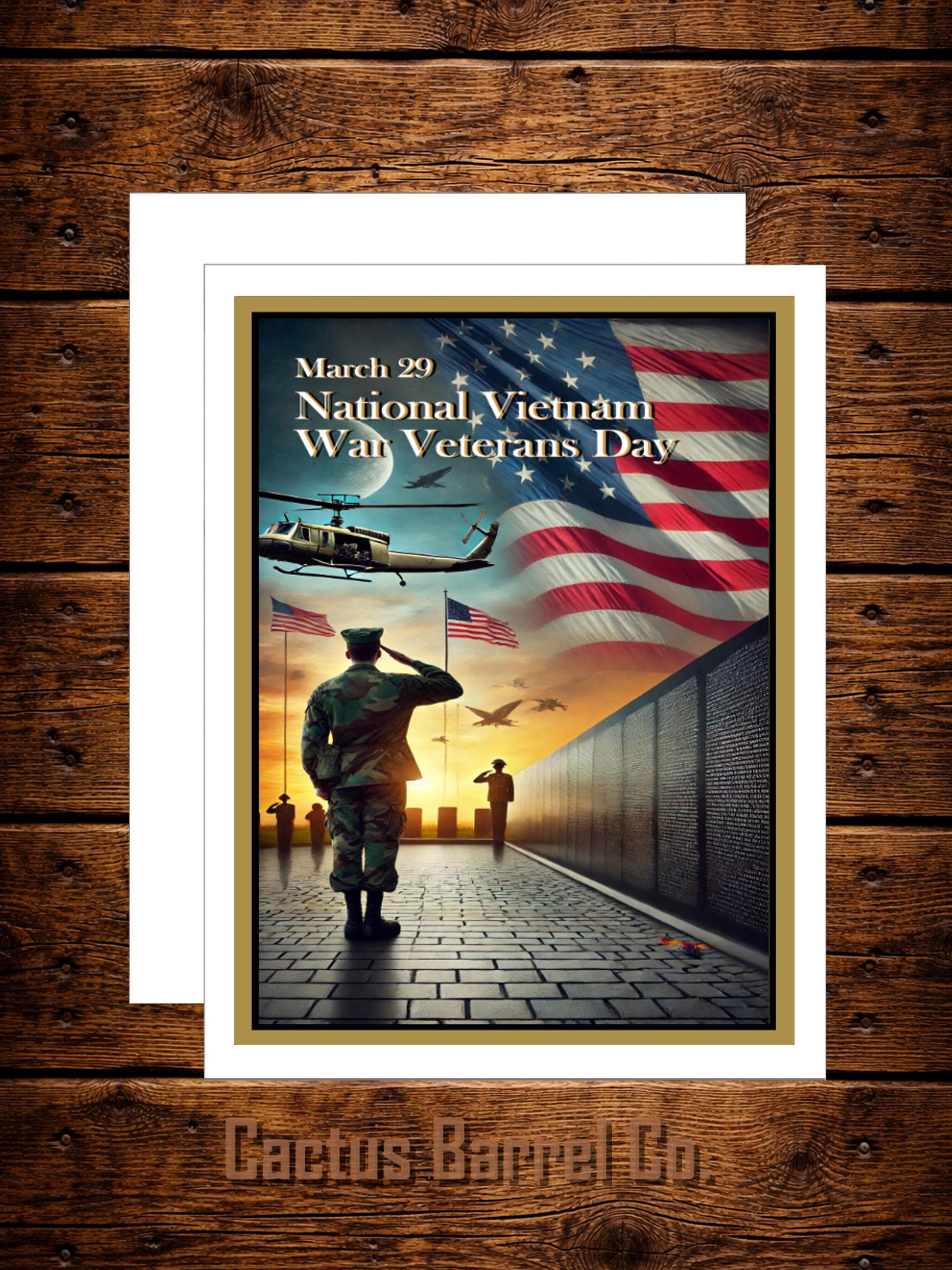 Vietnam War Veterans Day Card: Patriotic Tribute, Military