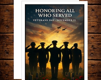 Veterans Day Greeting Card: Military Tribute
