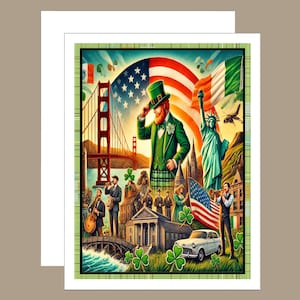 Irish-American Heritage Card Celebrate St. Patricks Day with this vibrant Celtic-inspired greeting perfect for Irish pride & history lovers!