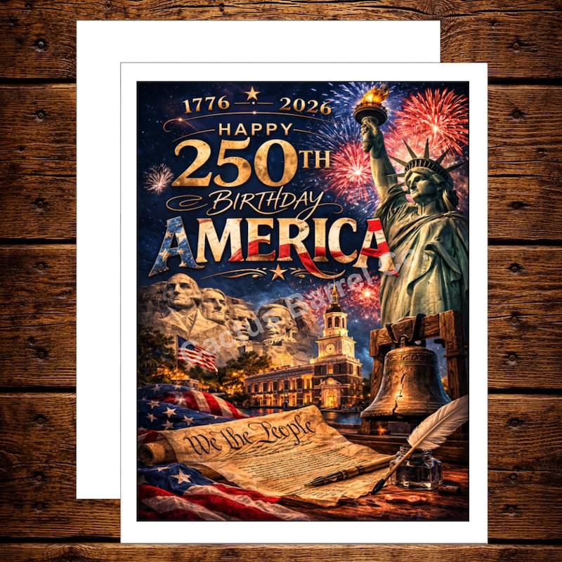 America 250 Greeting Cards - Etsy
