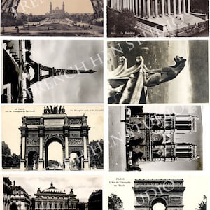 vintage Paris Landmarks- TÉLÉCHARGER