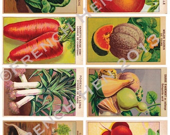 French Seed Packet Labels-Digital Download