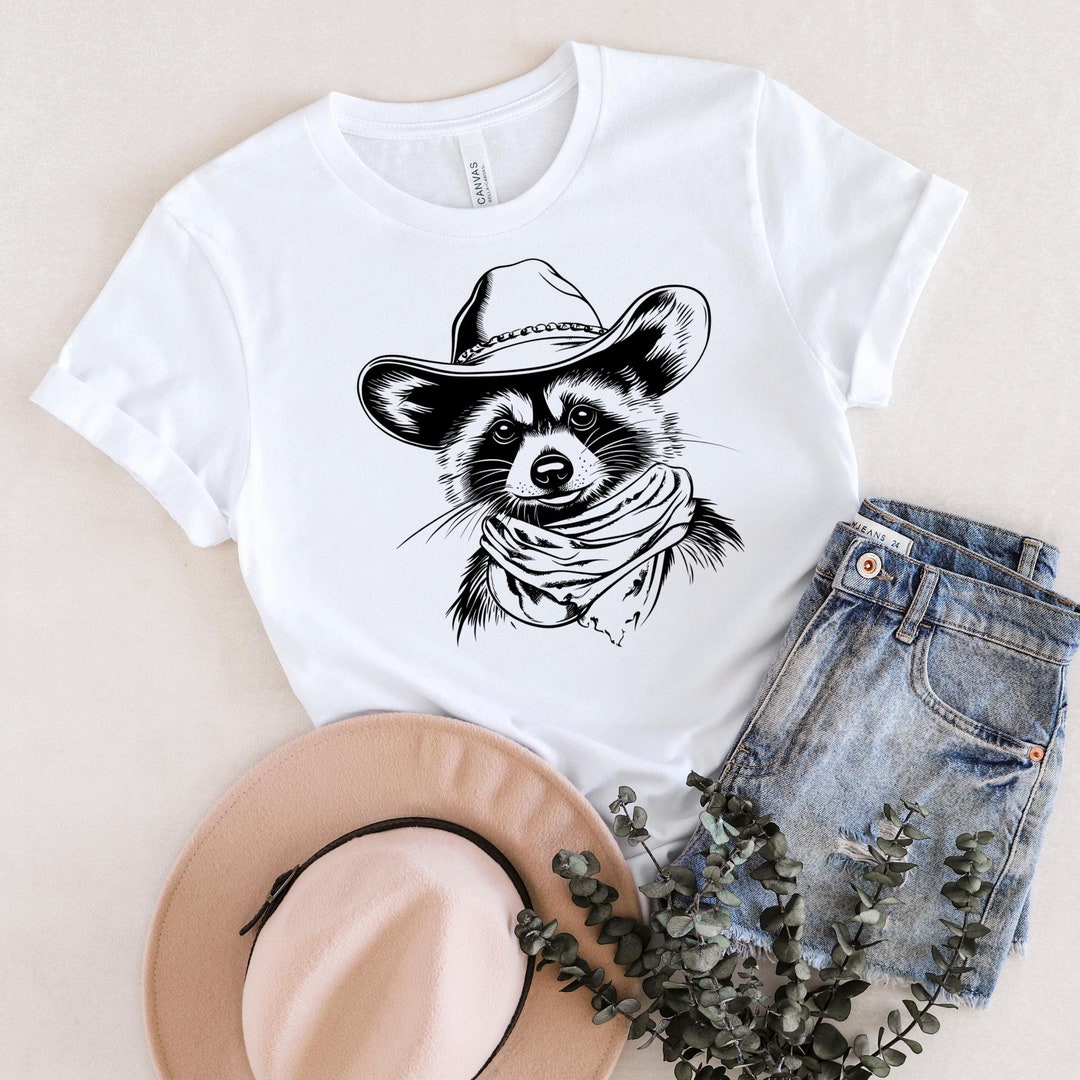 Western Raccoon PNG, Cowboy Raccoon, Country Sublimation Design, Cowboy ...