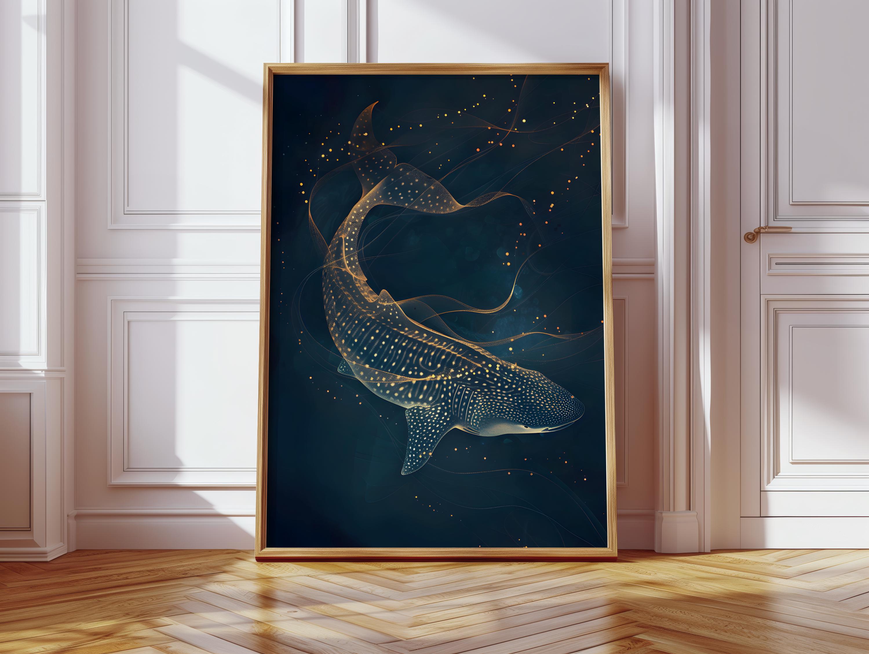 Whale Shark Wall Art Printable L Ocean Animal Art Print L Luxury Marine ...