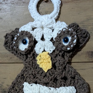Crochet Pattern Animal Towel Holder Barn Owl Crochet Pattern Towel Holder Pattern Easy Crochet Project