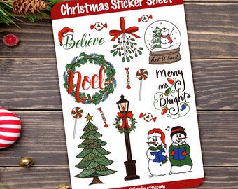 Christmas Sticker Set | For journals, planners, crafting