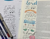 Bible Journaling Verse Art - Margin Art - Coloring Bookmark featuring I Samuel 16:7