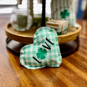 St. Patricks Day Tiered tray decor, Shamrock decor, Gnome decor, farmhouse decor image 8