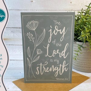 Tarjeta de notas de flores y fe - Interior en blanco para mensajes personalizados - Feliz cumpleaños, Felicitaciones / Diseño Cottage-Core / Tamaño A7 o A2