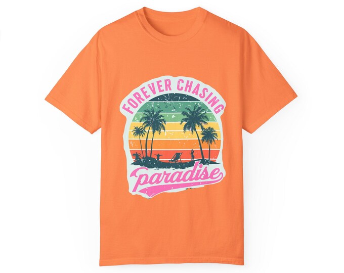 Featured listing image: Gildan® Paradise Retro Graphic Cotton T-Shirt, Unisex Lightweight Tee, Vintage-Inspired Design, Perfect Gift for Men & Women