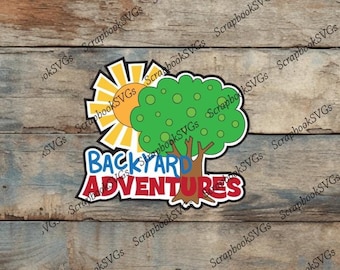 Titolo SVG Backyard Adventures, album per bambini (download digitale)