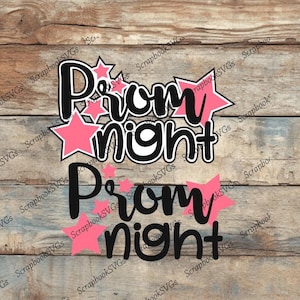SVG prom night school dance titel viering prom paper piecing plakboek titel evenement shirt snijmachine alleen downloadbestand