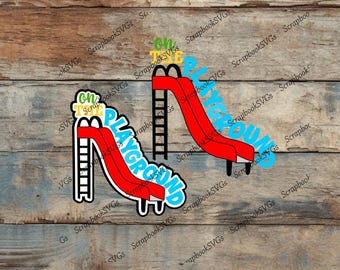 SVG On the playground summer title paper piecing scrapbook title girl shirt boy shirt cutting machine file download file only