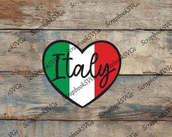 SVG de vacaciones en Italia / Título de álbum de recortes de viajes (descarga digital)