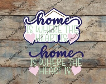 El hogar es donde está el corazón SVG, Paper Piecing (Descarga digital)