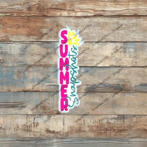 SVG Istantanee estive titolo verticale titolo spiaggia acqua paper piecing titolo scrapbook macchina da taglio file download solo file