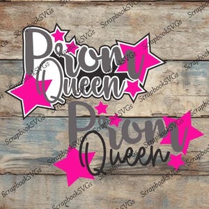 Archivo de descarga de máquina de corte de camisa de título de álbum de recortes de piecing de papel de celebración de título de baile escolar de reina de graduación SVG solo archivo