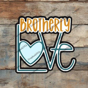 SVG amore fraterno fratelli titolo famiglia titolo cartaceo pezzo unico album titolo macchina da taglio file download solo file
