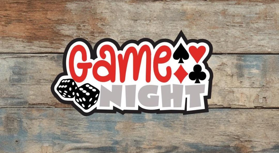 Game Night SVG, Family Activities Scrapbook Title (digital Download) - Etsy