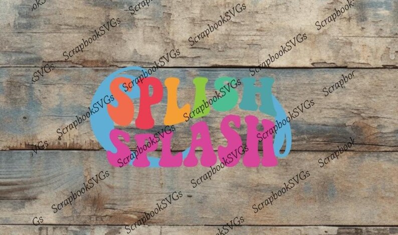 SVG Splish Splash Water Park Splash Pad Pool Beach Vacation Title Paper ...